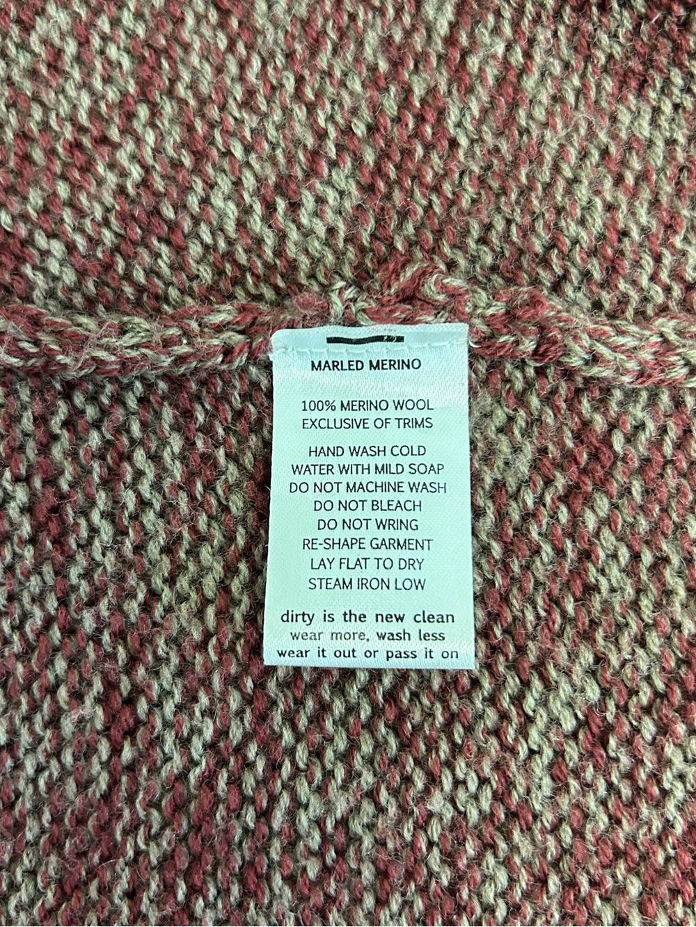 Toad & Co “Marlevelous Pullover” 100% Merino Wool Burgundy Marl Sweater Medium - Picture 12 of 13